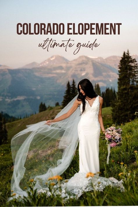 The ONLY guide you'll need to plan your Colorado elopement! Discover the best time of year to elope in Colorado, the best mountain locations, the steps to planning your wedding, getting your marriage license, self-solemnizing and more.   As photographers, videographers and elopement planners local to Colorado, we'll guide you through everything you need to know and insider tips for getting married in the Rocky Mountains.   Click the link to read more. Elope In Colorado, Colorado Mountain Elopement, Colorado Fall, How To Elope, Mountain Wedding Colorado, Marriage License, The Rocky Mountains, Colorado Elopement, Mountain Elopement