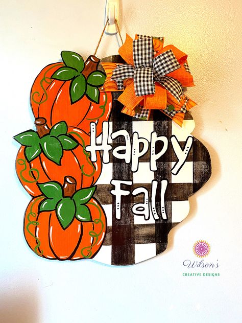 Buffalo Plaid Door Hanger, Plaid Door Hanger, Mason Jar Door Hanger, Candy Corn Wreath, Fall Door Hanger, Burlap Door Hangers, Pumpkin Door Hanger, Door Hanger Template, Halloween Door Hangers