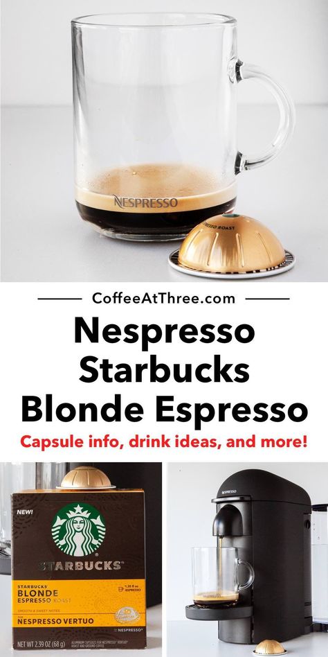 Nespresso Starbucks, Blonde Espresso, Espresso Drink Recipes, Caffeinated Drinks, Coffee Recipes Hot, Homemade Starbucks, Nespresso Recipes, Oat Milk Recipe, Espresso Recipes