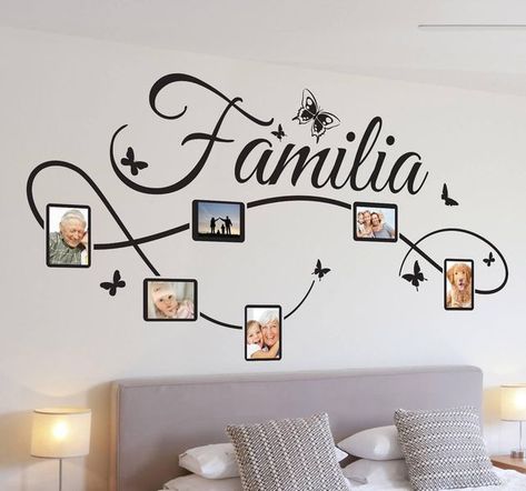 Wall Stickers Family, Wall Sticker Design, Wall Stickers Wallpaper, Family Photo Frames, Blackbird Designs, Family Wall Art, Family Wall, Home Modern, Easy Home Decor