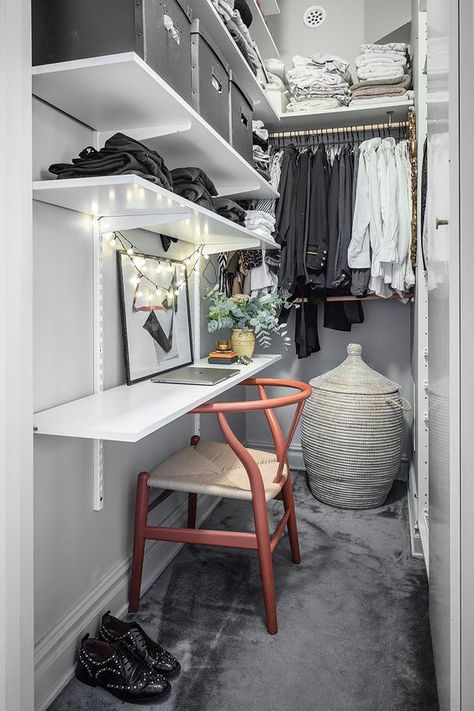 42 Narrow Closet Design Ideas And 9 Tips - DigsDigs Tiny House Closet Ideas, Long Narrow Closet, Narrow Closet Design, Small Closet Design, Closet Design Ideas, Tiny House Closet, Narrow Closet, House Closet, Sliding Cabinet Doors