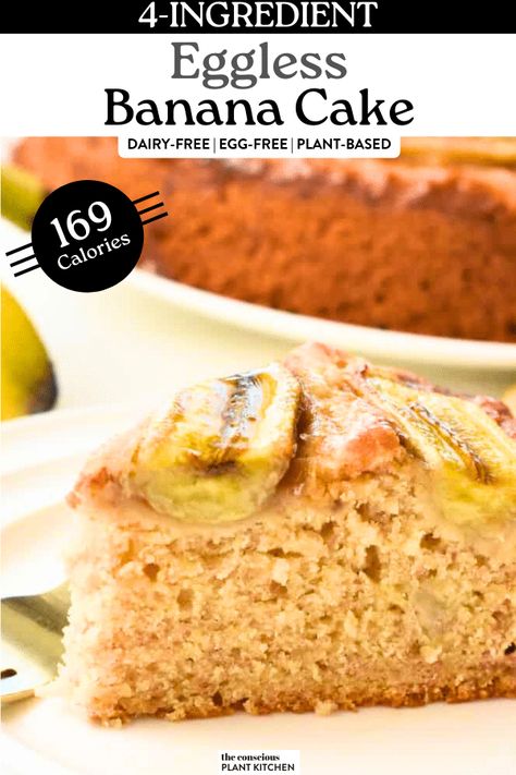 Eggless Banana Cake Banana Bread Without Eggs, Eggless Banana Cake Recipe, Eggless Banana Cake, Banana Coconut Cake, Gluten Free Banana Cake, Conscious Plant Kitchen, Banana Coffee Cakes, Eggless Chocolate Chip Cookies, Vegan Christmas Recipes