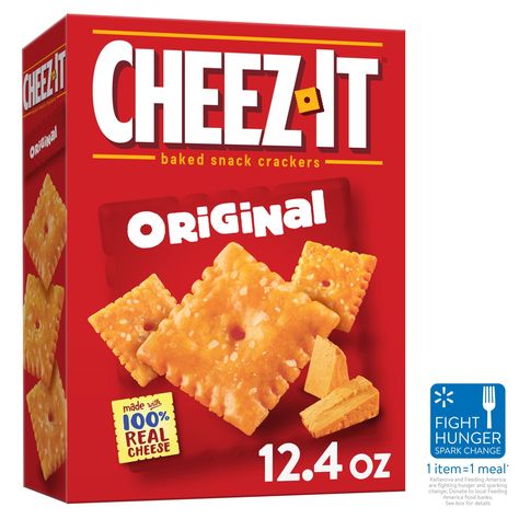 Cheez-It Original Cheese Crackers, 12.4 oz - Walmart.com Snacks From Store, Snacks Walmart, Snack Pack Pudding, Apartment Necessities, Snack Crackers, My First House, Movie Snacks, Snack Craving, Snack Pack