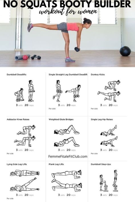 If you want to build your booty but have limited mobility or can't perform squats then try this No Squats Booty Builder Workout for women to get your buns nice, round and tight. #hipdips #bigbooty #bubblebutt #bootyday #bootyworkout #buildabooty #bootyworkouts #bootygains #upperbooty Body Builder Workout, Bum Workout, Trening Fitness, Squat Workout, Live Healthy, Inspiring Women, At Home Workout Plan, Body Builder, Lower Body Workout