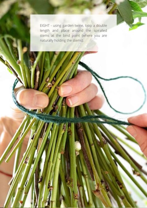 How To Hand Tie A Bouquet, Spiral Bouquet Technique, How To Make Wedding Bouquets, Bouquet Ribbon Wrap, Floristry Techniques, Hand Tied Bridal Bouquet, Philippa Craddock, Friday Flowers, Floral Design Business