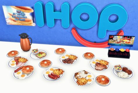 IHOP Custom Food Part 4 Ihop Food, Sims 4 Restaurant, Steak Eggs, Avocado Toast Breakfast, Country Fried Steak, Country Fried, Play Sims 4, Sims 4 Cc Kids Clothing, Fried Steak