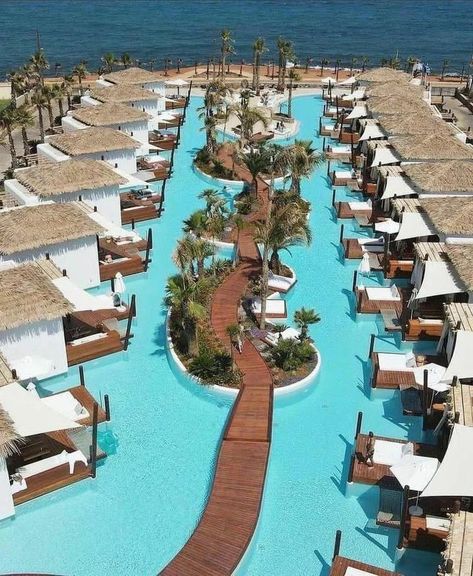 Beach Resort Design, Resort Design Plan, Resort Plan, Resort Architecture, Decoration Restaurant, Resort Design, Tropical Resort, Crete Greece, Resort Villa