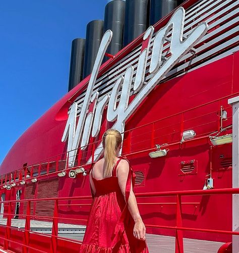 Red Dress For Cruise, Virgin Voyages Cruise Valiant Lady, Virgin Cruise Packing List, Virgin Voyages Cruise Packing List, Virgin Voyages Cruise Scarlet Lady Outfits, Virgin Voyages Packing List, Virgin Voyages Valiant Lady, Scarlet Night Virgin Voyages Outfits, Virgin Cruise Outfits