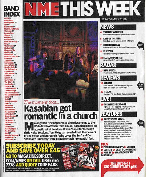 NME Contents Page Music Magazine Contents Page, Magazine Contents Page, Media Coursework, Mitch Mitchell, Magazine Content, Contents Page, Media Magazine, Indie Magazine, Magazine Ideas