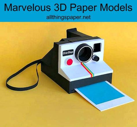 3D paper sculpture models by Fresh Cut Paper Studio are in the spotlight at the All Things Paper blog link. How To Make A Paper Camera, Paper Camera, Christmas Tree Drawing, Paper Blog, Paper Engineering, Creative Gifts For Boyfriend, Paper Games, Paper Craft Diy Projects, Papercraft Templates