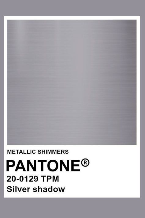 Pantone Silver Metallic, Metallic Silver Color Palette, Silver Pallete Color, Pantone Metallic Shimmers, Silver Colour Palette, Silver Pantone, Metallic Pantone, Gray Pantone, Silver Color Palette