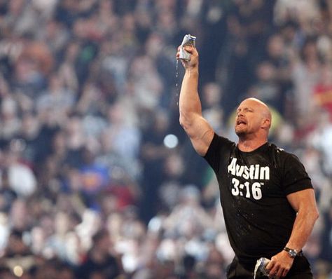 Stone Cold Steve AustinThis is pretty far-fetched. Austin has said there is almost no scenario (i.e. dollar figure) for which he’d come back to wrestle an actual WWE match. If he does come back, it’s not going to be to lose a match at WrestleMania in his home state. However, Austin also isn’t likely to go for a scenario where he beats Taker, as he has repeatedly stated that he thinks the Dead Man should never have had his undefeated Mania streak ended in the first place. More likely sce... Wrestling Quotes, Stone Cold Steve Austin, Wrestling Shirts, Kevin Love, Wrestling Stars, Wwe Legends, Stone Cold Steve, Vince Mcmahon, Wrestling Superstars