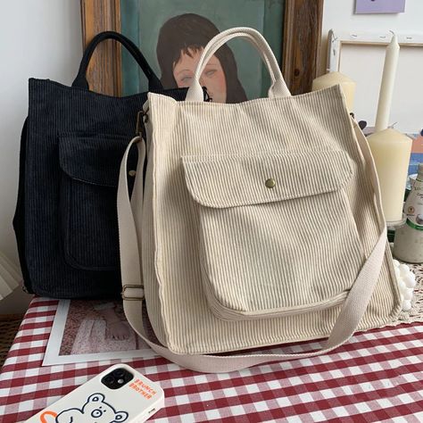 Corduroy Bag, Vintage Shopping, Handbags Casual, Casual Tote, Shopping Bags, Women Vintage, Bags Shoulder, Tote Bag, Shoulder Bag