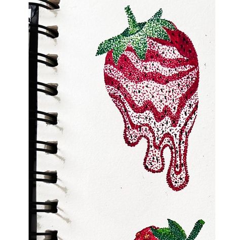 Strawberry Planet Pointillism hand poke colour tattoo idea   #stickandpoke  #handtattoo #stickandpoketattoo #londontattooartist #newtattooartist Stick And Poke Tattoo, Colour Tattoo, Stick N Poke Tattoo, London Tattoo, Poke Tattoo, Hand Poke, Stick And Poke, March 7, Mandala Tattoo