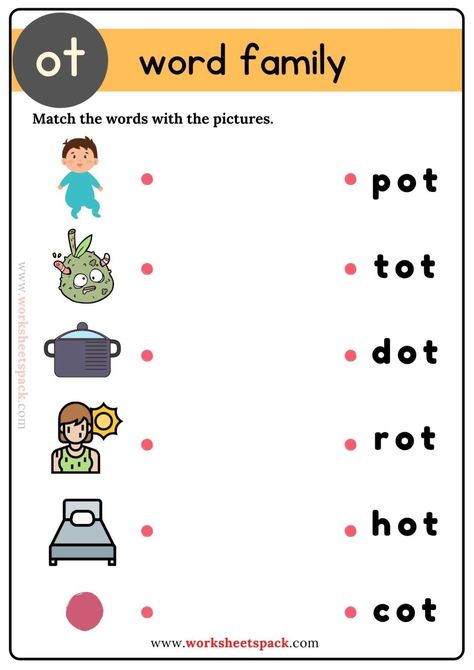 Ot Word Family Unscramble the Words - worksheetspack Word Families Free, Ee Words, Learn To Read English, Word Families Printables, Family Worksheets, Words Activities, Words Worksheet, Read English, Cvc Words Worksheets