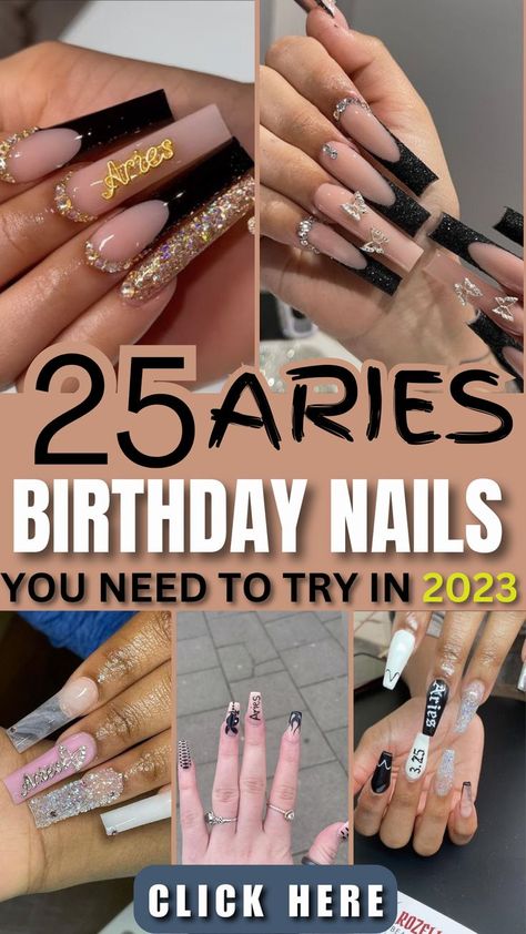 Aries Birthday Nails Aries Birthday Nails, Aries Nails, Zodiac Nail Designs, Aries Personality, Birthday Nail Designs, Birthday Nail, Aries Birthday, Birthday Nails, Aries Zodiac