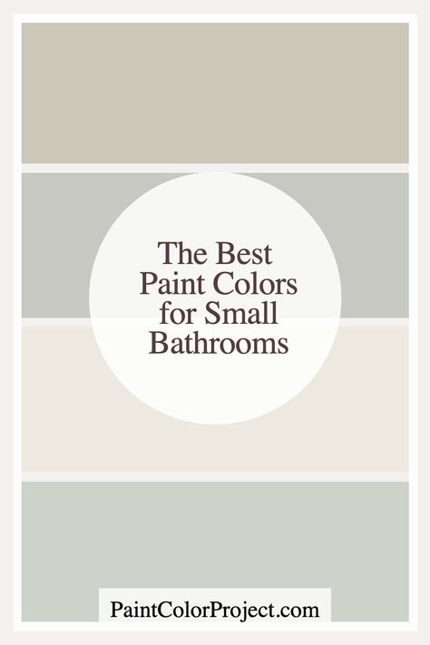 Need to make your small bathroom feel bigger? I’ve got you covered. Read my guide to the best paint colors for small bathrooms. These colors can transform your space into something fresh and inviting. ​ ​ Bathroom Paint Palette, Bathroom Neutral Paint Colors, Best Bathroom Wall Colors, Paint Ideas For Bathroom Walls, Bathroom Colors Behr, Light Bathroom Paint Colors, Windowless Bathroom Paint Colors, Color Schemes For Small Bathrooms, Small Bathroom Color Ideas Paint