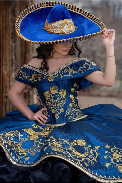 Charo Quinceanera Dresses, Blue Charro Quinceanera Dresses, Mariachi Quinceanera Dress, Navy Blue Quinceanera Dresses, Royal Blue Quinceanera Dresses, Quinceanera Dresses Mexican, Royal Blue Quinceanera, Quince Dresses Charro, Vestido Charro