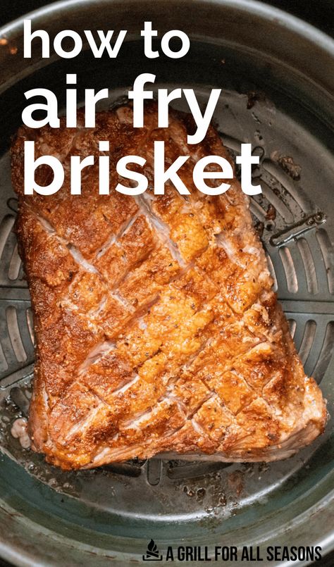 Air Fry Brisket, Best Way To Cook Brisket, Air Fryer Beef Brisket, Beef Brisket Air Fryer Recipe, Airfryer Brisket, Brisket Air Fryer Recipe, Air Fryer Beef Brisket Recipes, Beef Brisket Flat Recipes, Air Fryer Brisket Recipes