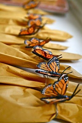 Fairy Princess Birthday Party ideas--butterfly fairy napkin rings--so whimsical! Monarch Butterfly Tablescape, Monarch Butterfly Party Decorations, Monarch Butterfly Baby Shower Ideas, Butterfly Tablescape, Monarch Butterfly Wedding, Butterfly Party Ideas, Fairy Princess Birthday Party, Fairy Princess Birthday, Butterfly Birthday Party Decorations