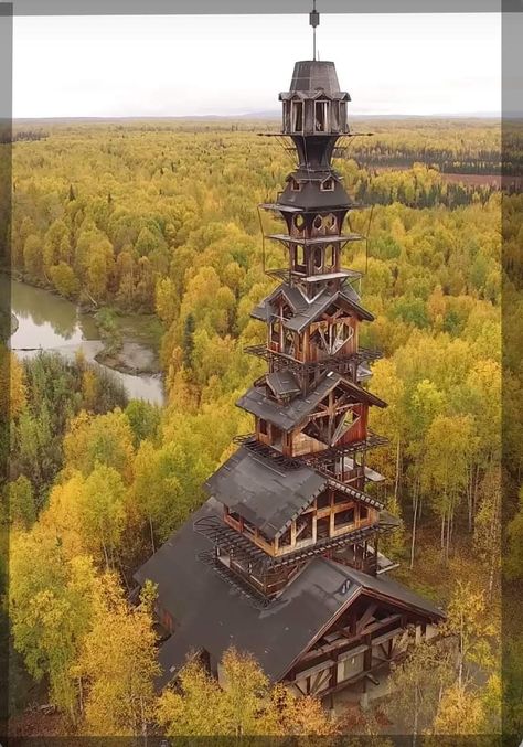 Beautiful Tree Houses, Goose Creek, Unusual Buildings, Unusual Homes, Unique Buildings, Unique Houses, Fantasy Places, Unique Architecture, Environment Design