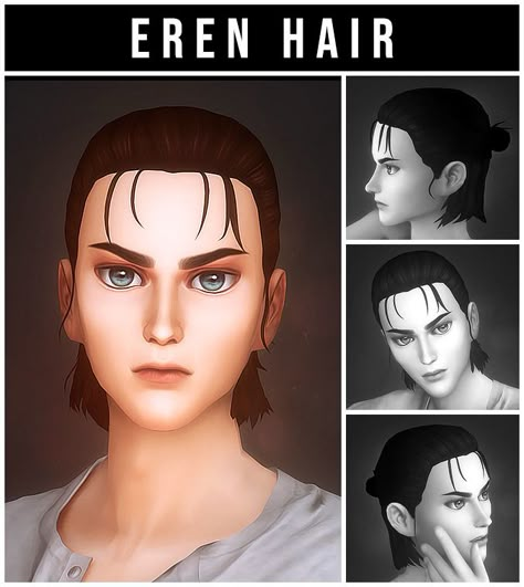 Sims 4 Cc Eren Hair, Sims 4 Eren Hair, Eren Sims 4, Sims 4 Cc Eren Yeager, Sims 4 Eren Jaeger, Aot Sims 4 Cc, Eren Hair, Little Sims, Los Sims 4 Mods