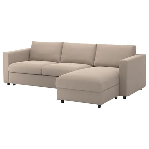 FINNALA Sleeper sofa, With chaise/Tallmyra beige - IKEA Sleeper Sofa With Chaise, Vimle Ikea, Apartment Staging, Sunshine Room, Sofa Back Cushions, X 2022, Apartment 2023, Bed Base Frame, Couch With Chaise