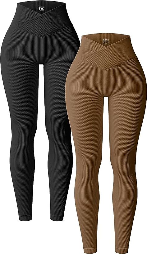 Trendy Outfit Inspo, Working Out Outfits, Exercise Leggings, Amazon Clothes, High Waist Yoga Pants, Ribbed Leggings, Best Leggings, Athletic Pants, Amazon Women