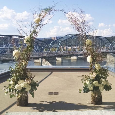 Tennessee Flowers, Curly Willow Wedding, Willow Wedding, Wedding Gate, Wedding Altar, Chattanooga Wedding, Curly Willow, Arch Flowers, Wedding Altars