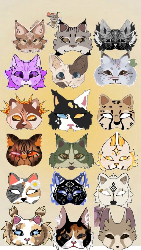 Animal Masks Diy, Cat Mask Diy, Therian Cat, Felt Animal Masks, Therian Mask, Fursuit Head, Mask Ideas, Dragon Puppet, Mask Template