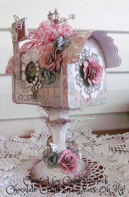 Chocolate Crafts and Bears, Oh My!-Altered mailbox tin and candlestick Chocolate Crafts, Decoration Shabby, Shabby Chic Living, Shabby Chic Room, Shabby Chic Crafts, Shabby Chic Diy, Chic Bedroom, Shabby Chic Homes, Chic Home Decor