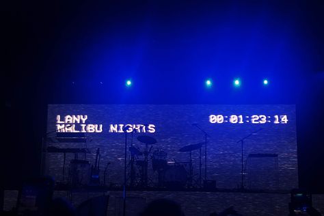 LANY Malibu Nights Tour Lany Wallpaper Aesthetic Desktop, Lany Wallpaper Desktop, Lany Concert Aesthetic, Cheengu Dark, Lany Malibu Nights, Lany Band Wallpaper, Malibu Nights, Paul Jason Klein, Music Poster Ideas