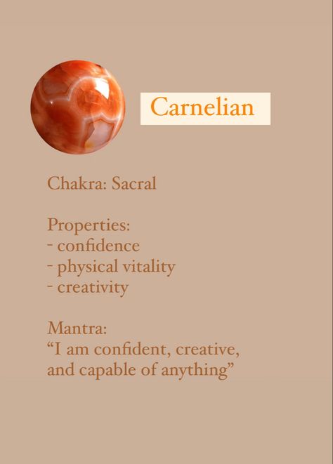 Carnelian Crystal Affirmation, Carnillean Crystal, Carnelian Affirmation, Carnelian Aesthetic, Carnelian Crystal Meaning, Carnelian Meaning, Cosmo School, Witchy Items, Crystal Carnelian