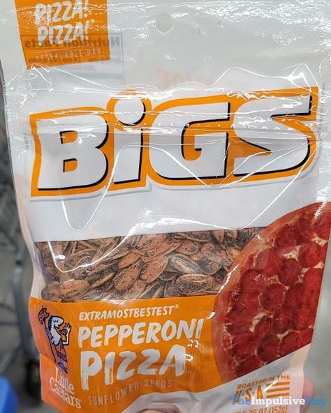 Little Seedsars! (Spotted by Robbie at Walmart Neighborhood Market.) The post SPOTTED: Bigs Little Caesars Extramostbestest Pepperoni Pizza Sunflower Seeds appeared first on The Impulsive Buy. Little Caesars, Nut Snacks, Pantry Items, Snack Mix, Sunflower Seeds, Pepperoni Pizza, Snack Recipes, Sunflower, Seeds