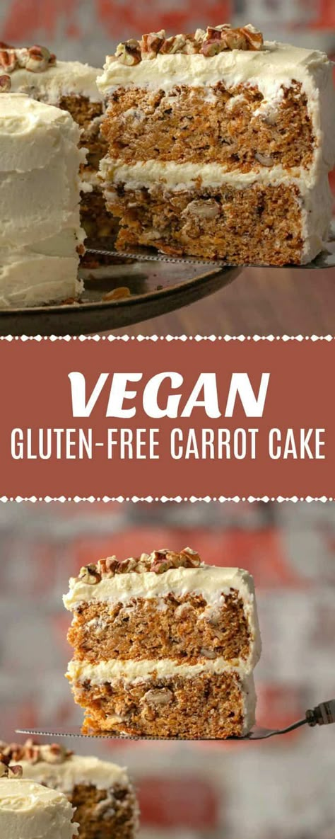 Vegan Gluten Free Carrot Cake, Vegan Carrot Cake Recipe, Vegan Carrot Cake, Healthier Treats, Gluten Free Carrot Cake, Dessert Oreo, Vegan Gluten Free Desserts, Dessert Parfait, Dessert Vegan