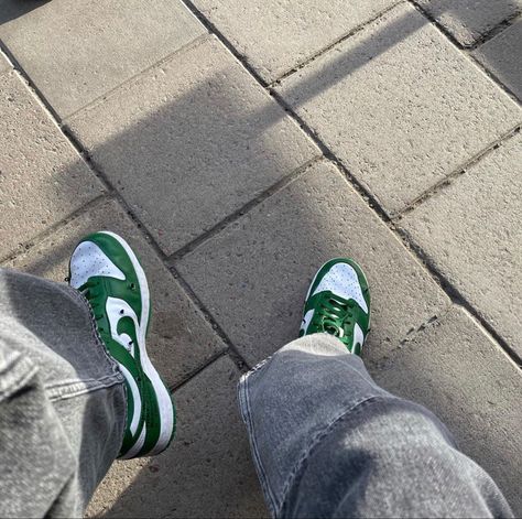 Michigan State Dunks, Nike Dunk Lows, Dunk Lows, Low Dunks, Michigan State, Retro Aesthetic, Retro Outfits, Nike Sb, Nike Dunk