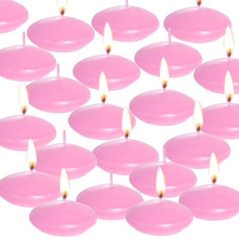 PRICES MAY VARY. Plenty package: You will receive 20pcs pink floating candles centerpieces, the diameterone of one of the floating candle is 1.5 inch ( 3.8 cm), the length: 0.6 inch ( 1.5 cm), the weight: 10 g. Such small and light floating candles for centerpieces, they will not occupy apace and you will not be tired after carrying it for a long time, you can take it as much as you need, which is very convenient to carry out. Premium quality: Our floating candles are made of high quality wax an Floating Candles Centerpieces, Candles Centerpieces, Floating Centerpieces, Floating Candle Centerpieces, Thanksgiving Wedding, Floating Candle, Electric Candles, Wedding Pink, Galentines Day