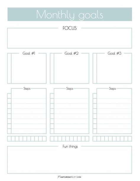 Want to easily set, track and achieve your mini-goals each month? That's awesome! Here's a monthly goals printable that'll help you do just that.  Stay focused and create actionable steps and you'll be a huge step closer to achieving your goals and dreams. Click to the article and get your monthly goals worksheet plus monthly calendar printables and start planning! #goalsetting #goalgetters #goaldigger #goalplanning Goal Planner Free, Calendar Free Printable, Goals Printable, Goals Sheet, Goal Planner Printable, Goals Template, Goals Worksheet, Planner Sheets, Monthly Goals