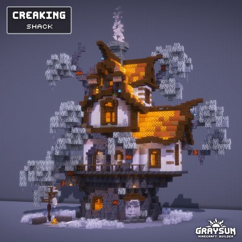 Graysun | Minecraft Builds | 🧪FenWitch Cabin - Minecraft 💾 Comment "Download" for my Patreon link. 📘 ‣ A overgrown witch hut design for Minecraft ⛏ ‣ Built on… | Instagram The Creaking Minecraft Art, Minecraft Pale Garden Builds, Garden Minecraft, Minecraft Base, Book Women, Minecraft Interior, Minecraft House Plans, Diy Minecraft, Minecraft Plans