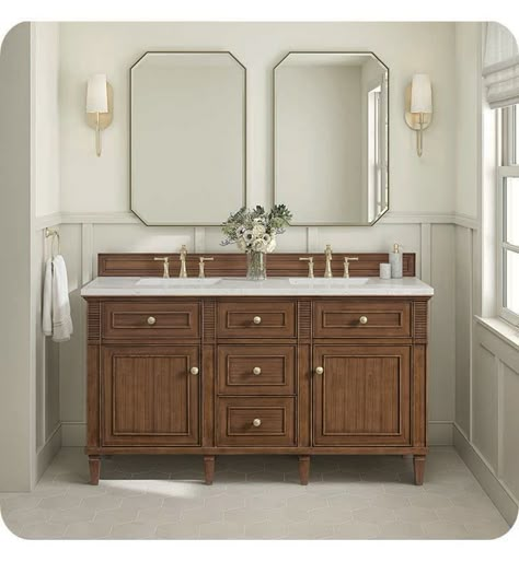 Walnut bathroom vanity