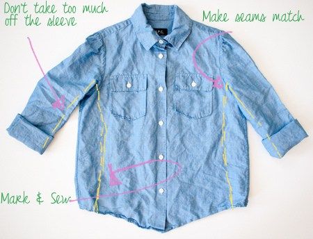 Making A Shirt Smaller, How To Make A Blouse Smaller, Make A Shirt Smaller, Upcycling Shirts, Recycling Clothes, Indiana Girl, Make A Shirt, Clothing Alterations, Sewing Alterations