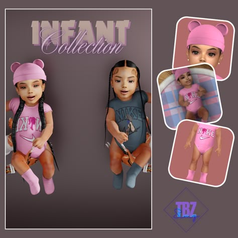 ❀ 𝐈𝐧𝐟𝐚𝐧𝐭 𝐎𝐧𝐞𝐬𝐢𝐞 𝐒𝐞𝐭 ❀ | TBZSimz Cc For Black Sims, Sims 4 Tbzsimz, Sims4cc Infant Clothes, Skin Care Sims 4 Cc, Sims 4 Cc Hair Natural, Twins Sims 4 Cc, Sims 4 Cc Infant Girl Clothes Patreon, The Sims 4 Cc Urban, Sims 4 Infant Cc Accessories