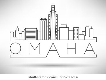 Minimal Omaha Linear City Skyline with Typographic Design San Antonio Skyline, San Antonio City, Memphis Skyline, Skyline Drawing, Shanghai City, Nashville Skyline, Skyline Design, Usa Cities, City Drawing