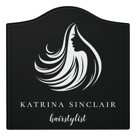 Hair Salon Names, Natural Hair Salon, Office Door Signs, Hair Salon Logos, Small Cafe Design, Silhouette Logo, Salon Names, Beauty Salon Interior, Elegant Hair