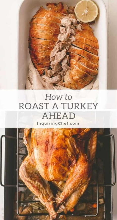 Roast Turkey Day Before, Roasting A Turkey The Day Before Thanksgiving, Make Ahead Roasted Turkey, How To Reheat Turkey In The Oven, How To Reheat Turkey And Keep It Moist, Make Ahead Roast Turkey, Bag Turkey Recipe, Best Chocolate Bundt Cake, Make Ahead Turkey