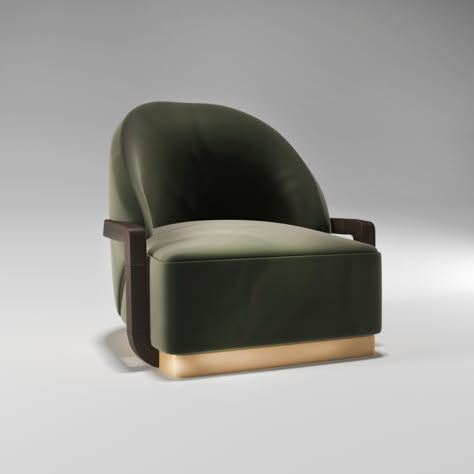 Armchair Lady Peacock from Paolo Castelli - 3D Realistic Model - Artium3D Armchairs Living Room Modern, Circle Chair, Luxury Arm Chair, Metal Sofa, Upholstery Armchair, Asian Furniture, Green Armchair, Modern Exterior House Designs, Elegant Furniture