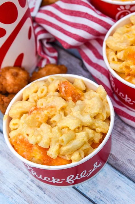 Chick Fil A Mac And Cheese (Copycat Recipe) Copycat Cfa Mac And Cheese, Copycat Restaurant Appetizer Recipes, Chick Fil A Mac N Cheese, Chick Filet Mac & Cheese, Chickfila Copycat Recipes, Mac And Cheese Chick Fil A, Chick Fil A Macaroni And Cheese Recipe, Chic Fil A Mac And Cheese, Mac And Cheese Fries