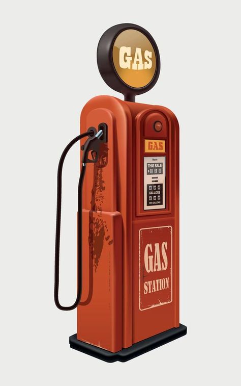 Retro Gas Station Vintage Gas Station Aesthetic, Space Gas Station, Gas Station Illustration, Aesthetic Gas Station, Gas Station Aesthetic, Retro Gas Station, Vintage Gas Station, Vintage Gas Pumps, Vector Doodle