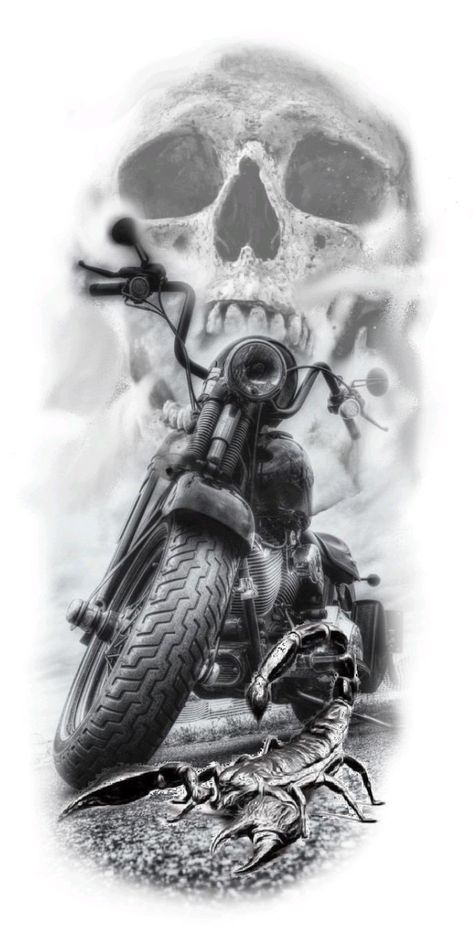 Harley Skull Tattoo, Harley Tattoo Design, Motorcyclist Drawing, Motorcycle Tank Art, Motorcycle Tattoo Designs, Harley Davidson Drawing, Skeleton On Motorcycle, Harley Davidson Tattoo, Biker Tattoos Designs