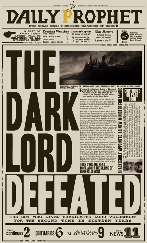 Halloween Hogwarts, Harry Potter Newspaper, Posters Harry Potter, Poster Harry Potter, Classe Harry Potter, Imprimibles Harry Potter, Cumpleaños Harry Potter, Potter Wallpaper, Daily Prophet